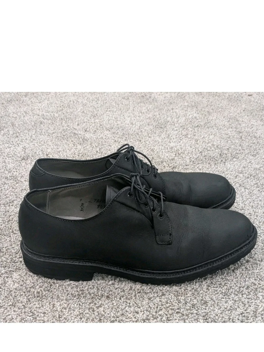 Alden Black Oiled Nubuck Plain Toe Bulcher Cape Cod Shoes 9433S Size 9 B/D
